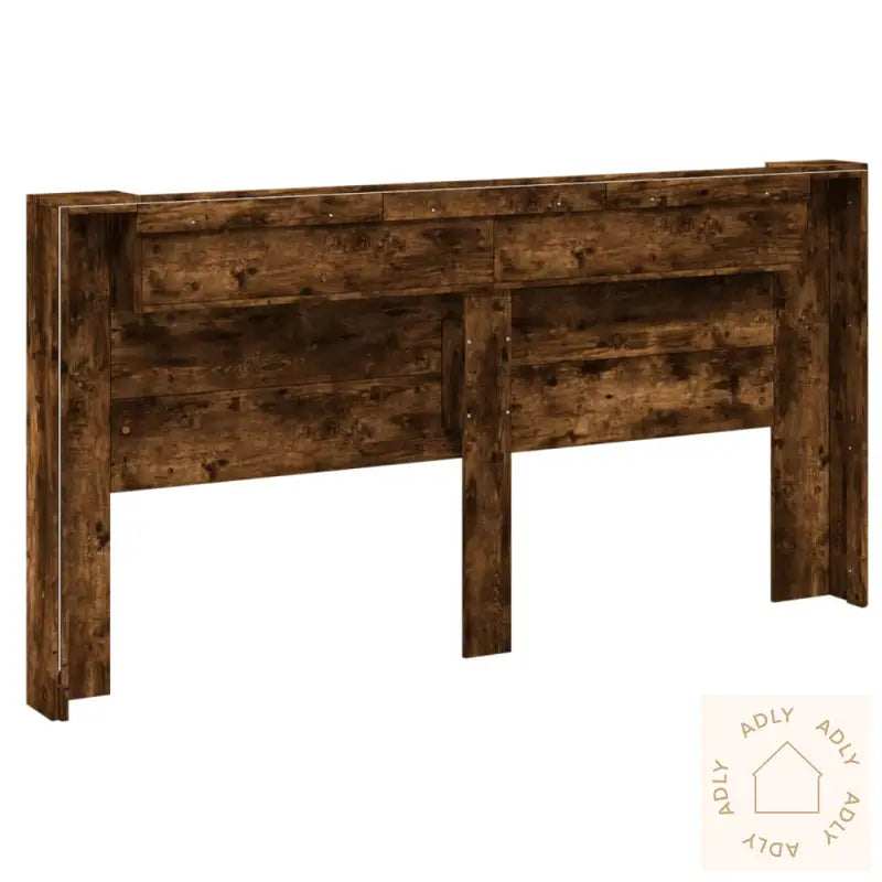 Hodegavl Skap Med Led Røkt Eik 200X16,5X103,5 Cm