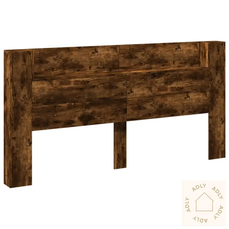 Hodegavl Skap Med Led Røkt Eik 200X16,5X103,5 Cm