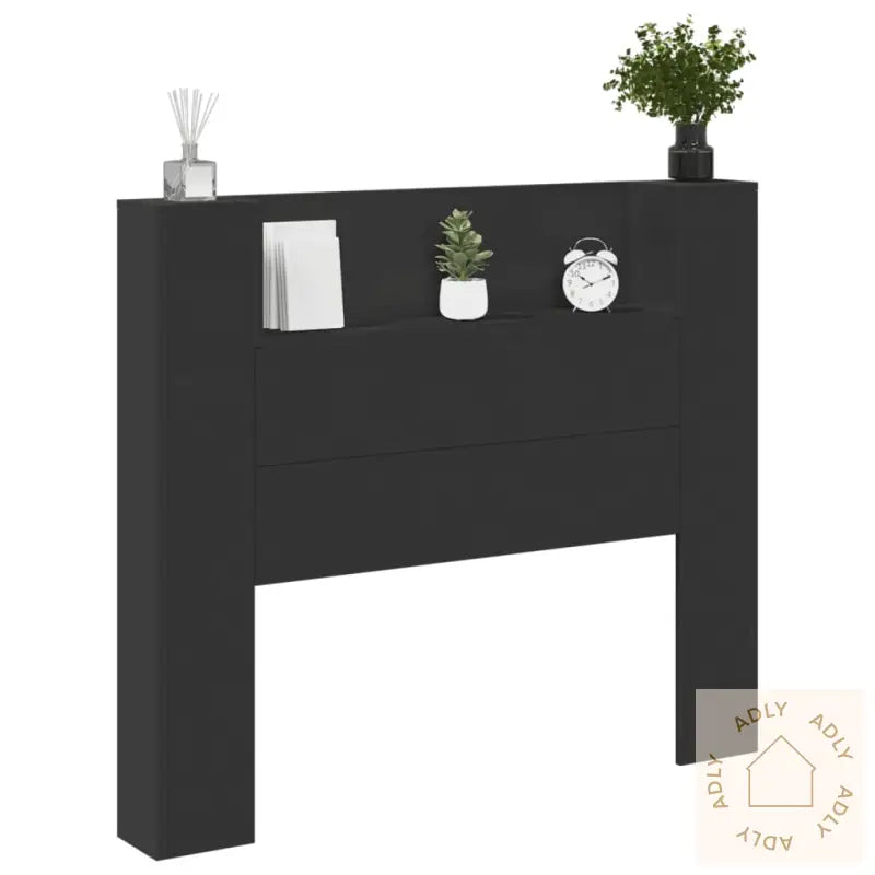 Hodegavl Skap Med Led Svart 120X16,5X103,5 Cm