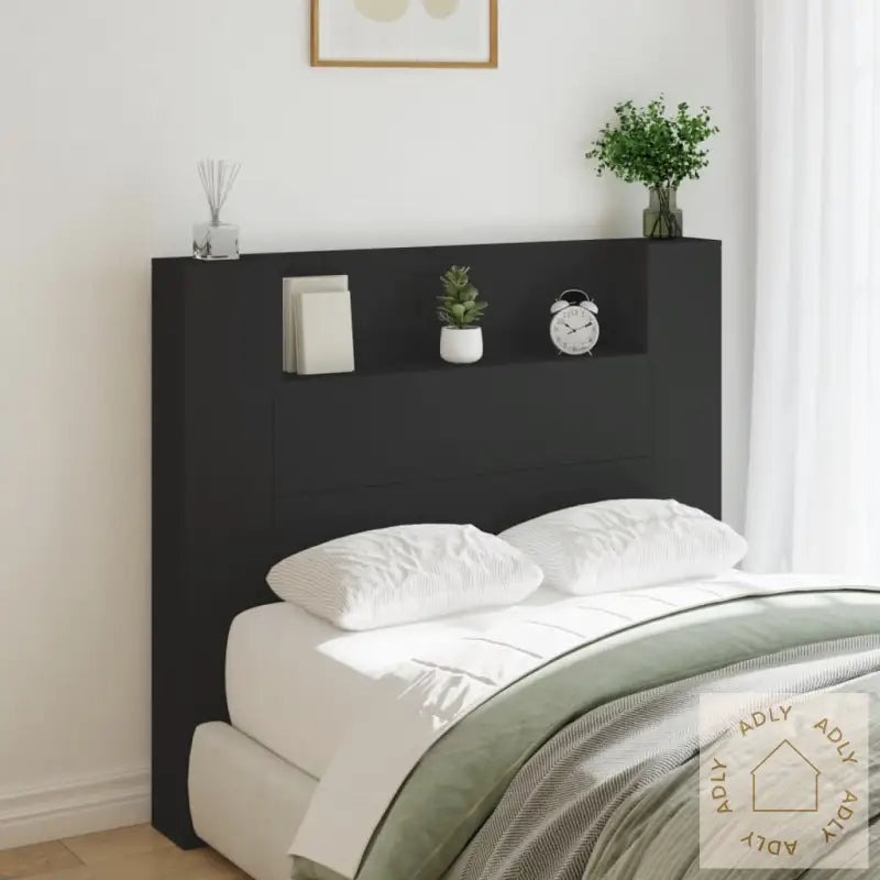 Hodegavl Skap Med Led Svart 120X16,5X103,5 Cm