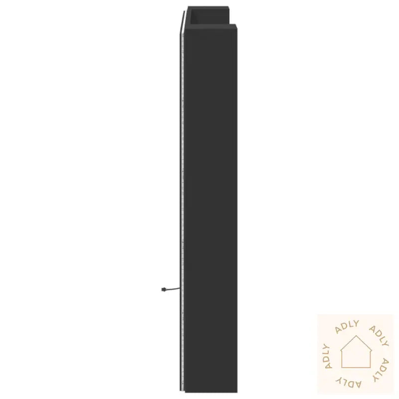 Hodegavl Skap Med Led Svart 120X16,5X103,5 Cm