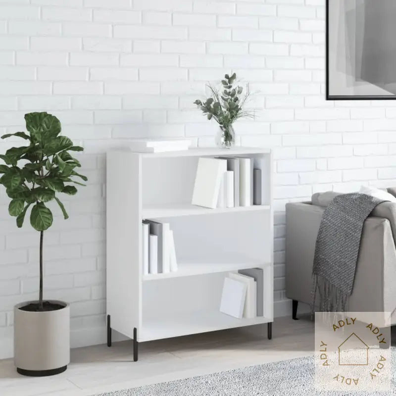 Hylle Hvit 69,5X32,5X90 Cm Konstruert Tre