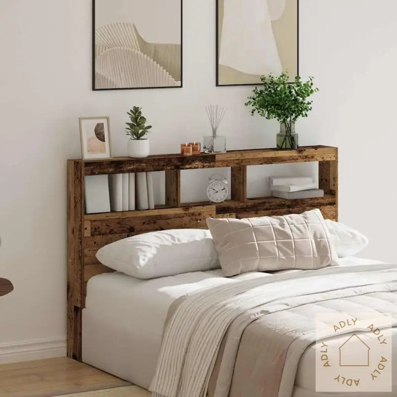 Hodegavl Skap Med Led Gammelt Tre 160X17X102 Cm