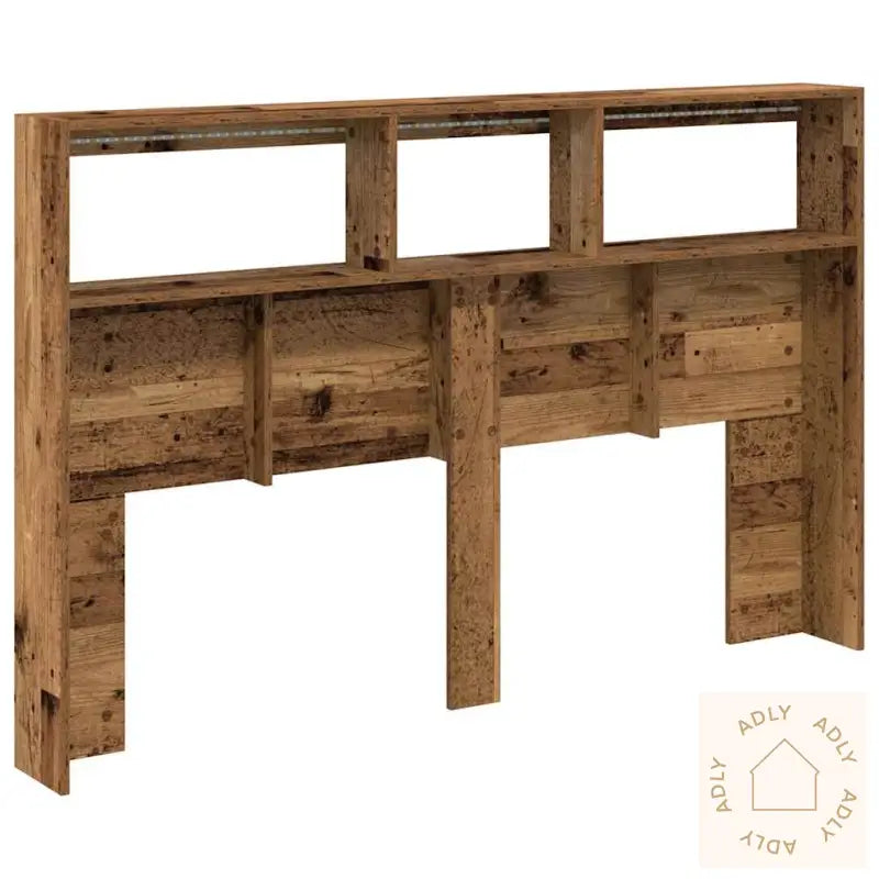 Hodegavl Skap Med Led Gammelt Tre 160X17X102 Cm