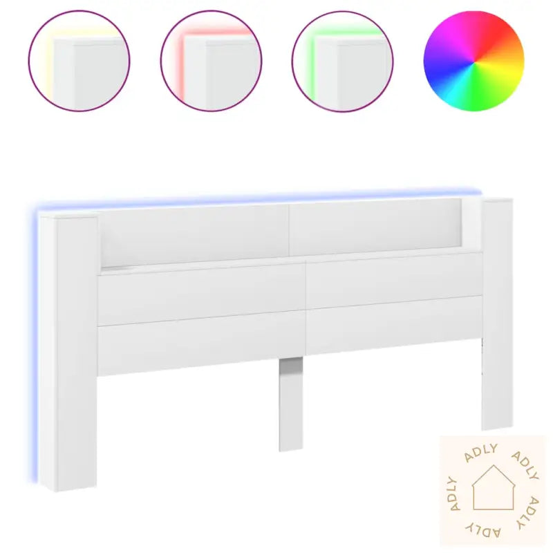 Hodegavl Skap Med Led Hvit 220X16,5X103,5 Cm