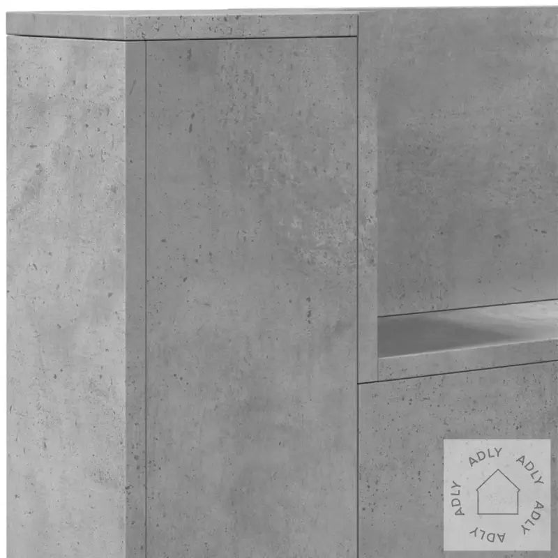 Hodegavl Skap Med Led Betonggrå 160X16,5X103,5 Cm