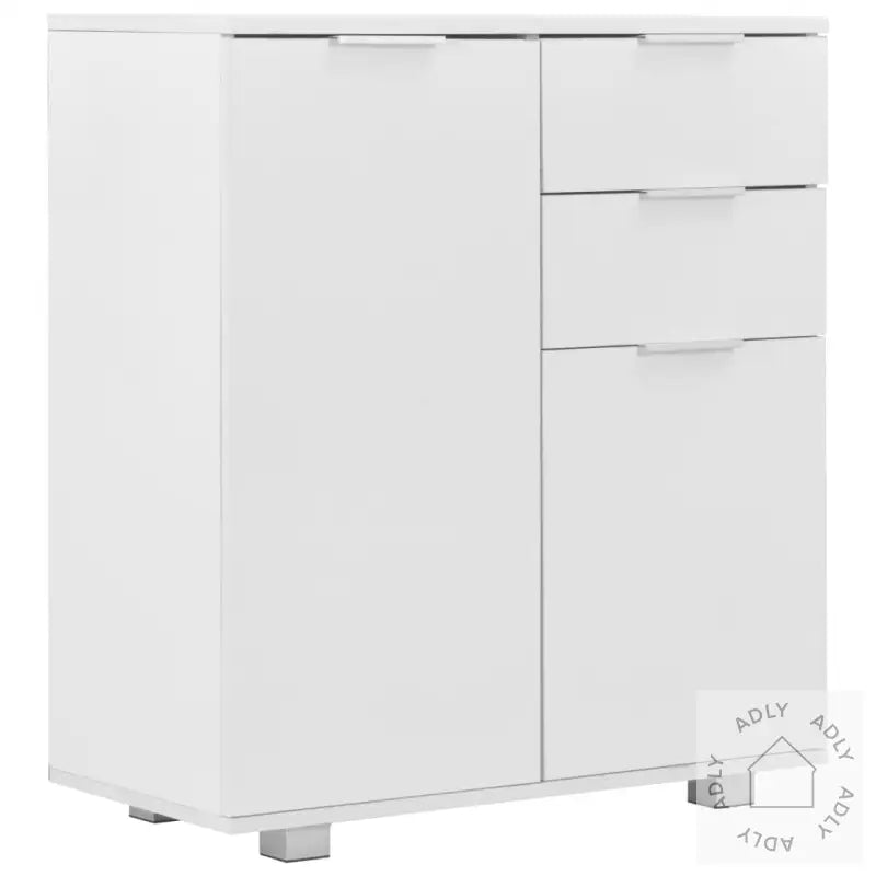 Skjenk Høyglans Hvit 71X35X80 Cm Sponplate