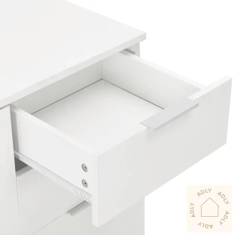 Skjenk Høyglans Hvit 71X35X80 Cm Sponplate