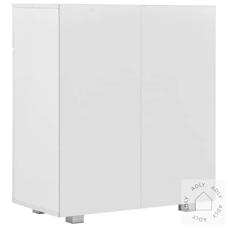 Skjenk Høyglans Hvit 71X35X80 Cm Sponplate