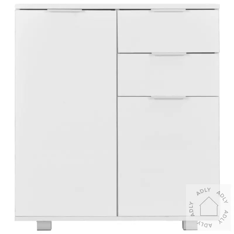 Skjenk Høyglans Hvit 71X35X80 Cm Sponplate