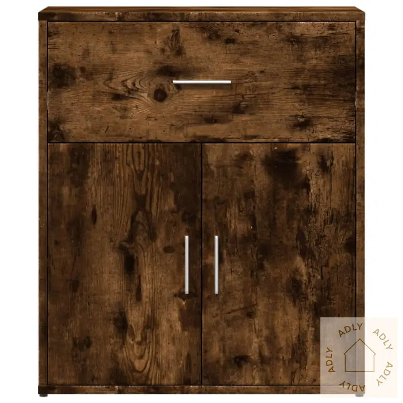 Skjenker 2 Røkt Eik 60X31X70 Cm Konstruert Tre