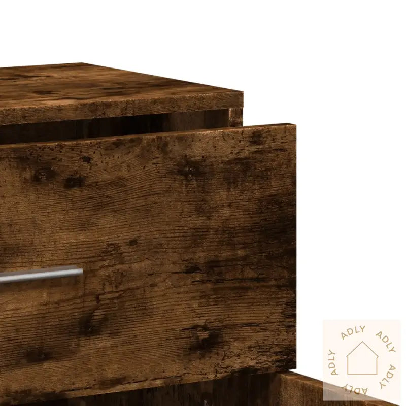 Skjenker 2 Røkt Eik 60X31X70 Cm Konstruert Tre