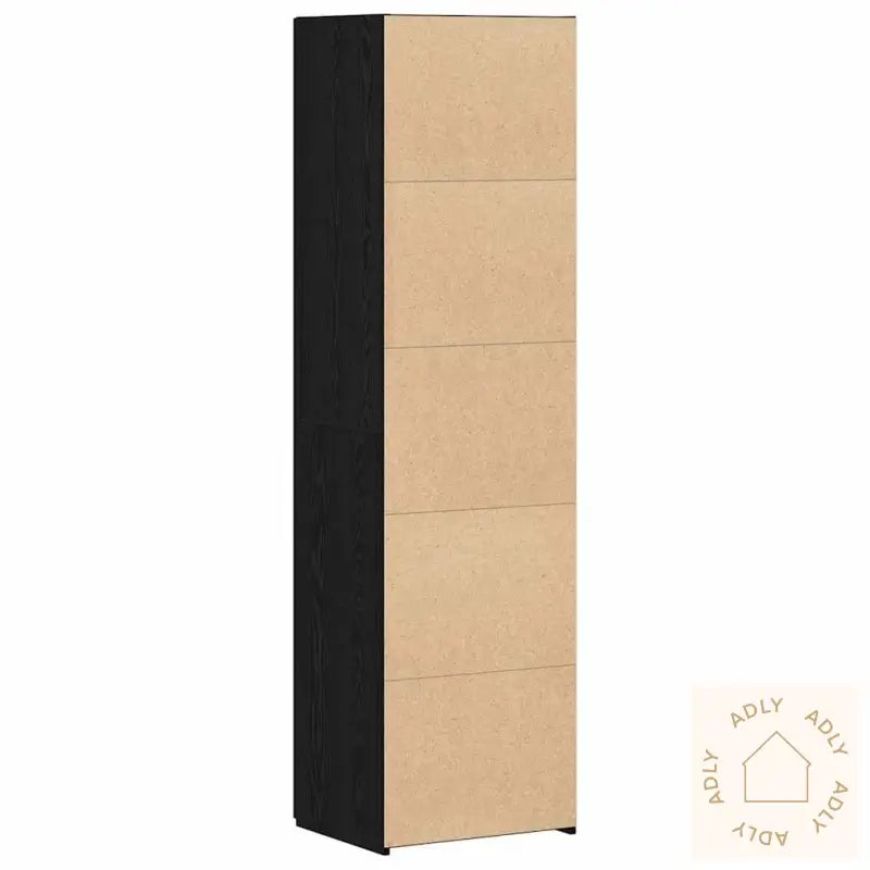 Høyskap Svart Eik 50X42,5X185 Cm Konstruksjonstre