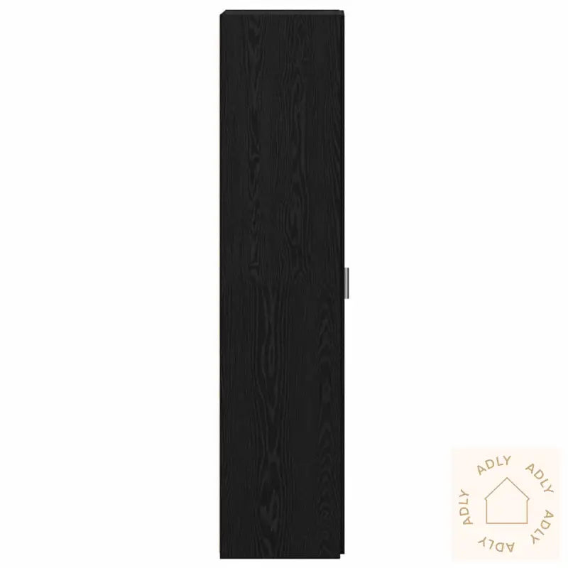 Høyskap Svart Eik 50X42,5X185 Cm Konstruksjonstre