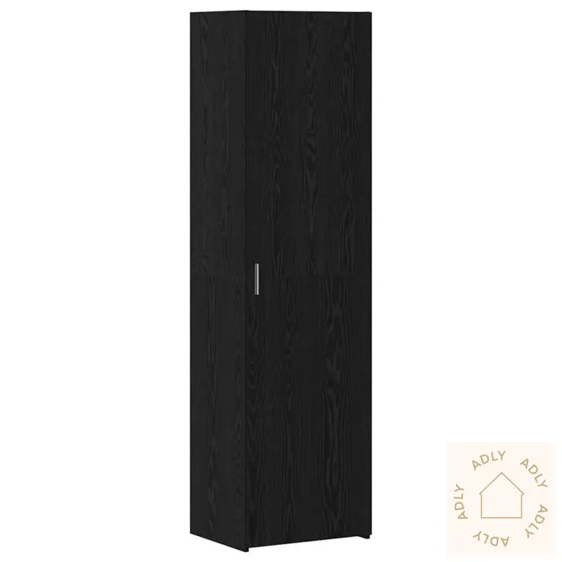 Høyskap Svart Eik 50X42,5X185 Cm Konstruksjonstre