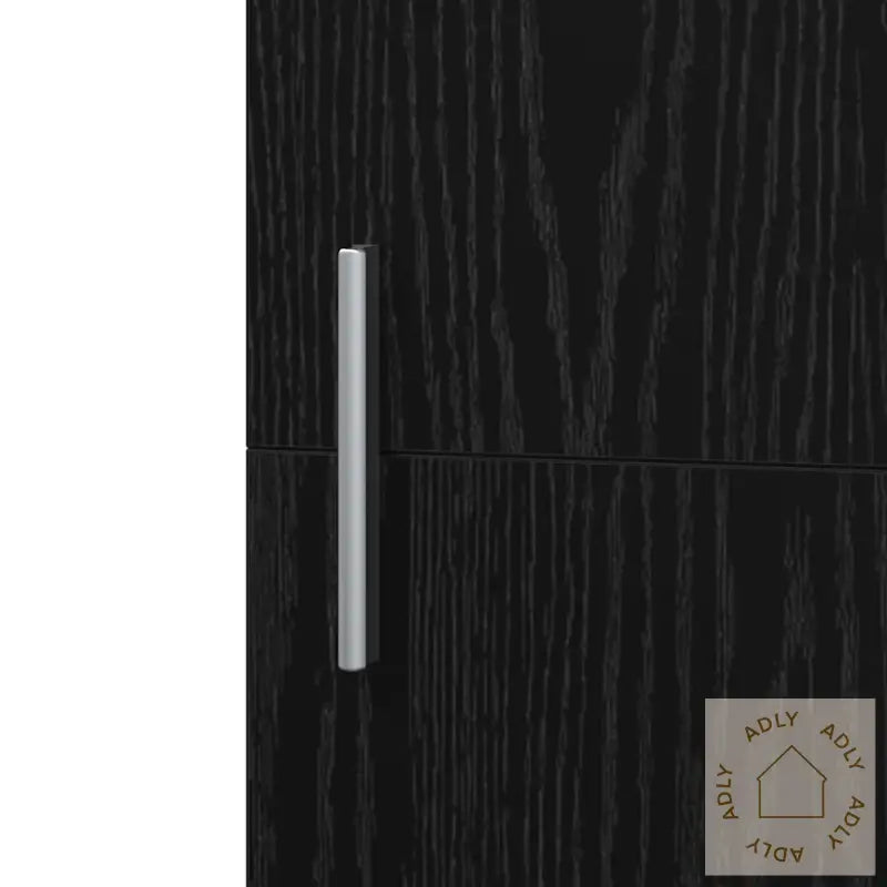 Høyskap Svart Eik 50X42,5X185 Cm Konstruksjonstre