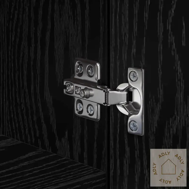 Høyskap Svart Eik 50X42,5X185 Cm Konstruksjonstre