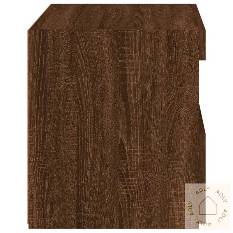 Nattbord Med Led Brun Eik 50X40X45 Cm
