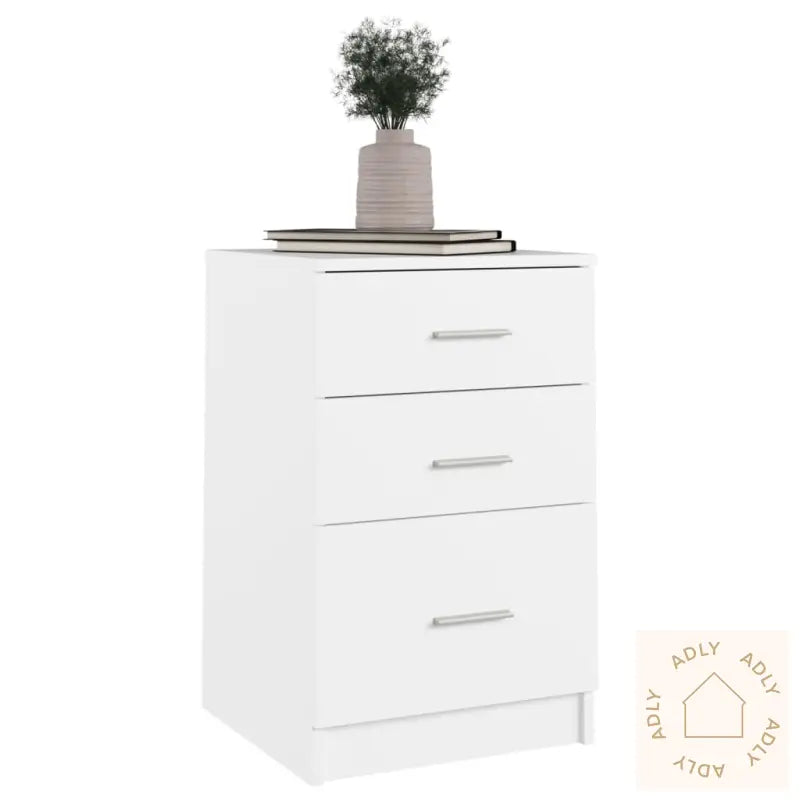 Nattbord Hvit 40X40X63 Cm Konstruert Tre