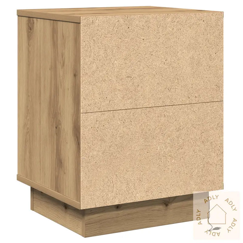 Nattbord Med Led-Lys I Artisan Eik 39X34,5X50 Cm