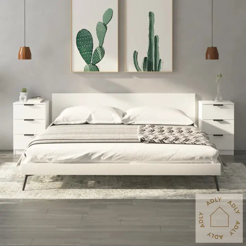 Nattbord 2 Stk Hvit 40X36X65 Cm