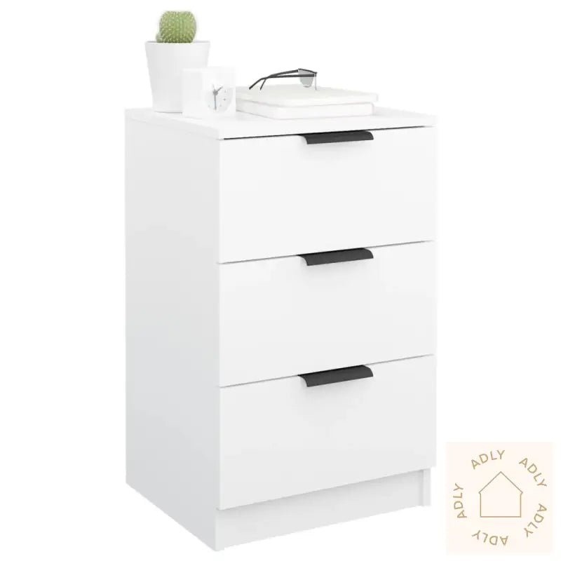 Nattbord 2 Stk Hvit 40X36X65 Cm