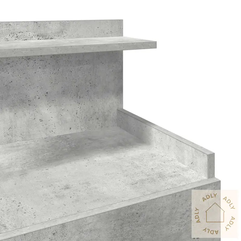 Nattbord 2 Stk Med 2 Skuffer Betonggrå 40X36,5X62 Cm