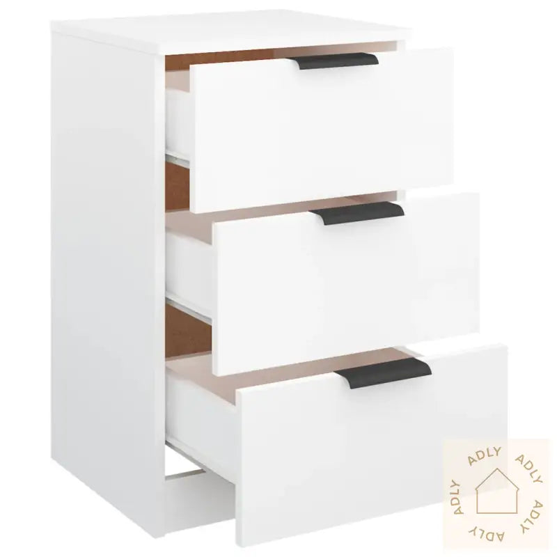 Nattbord 2 Stk Hvit 40X36X65 Cm