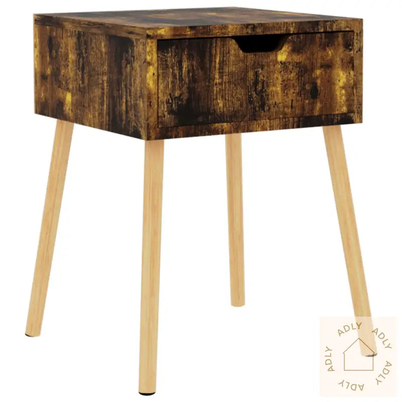 Nattbord Røkt Eik 40X40X56 Cm Konstruert Tre