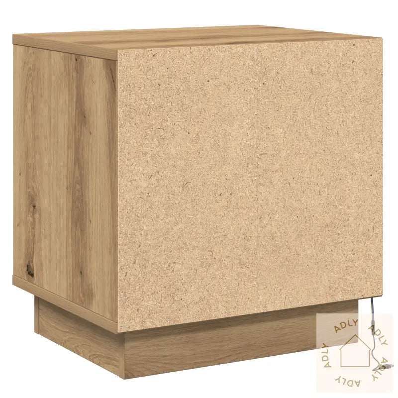 Nattbord Med Led Lys 2 Stk Artisan Eik 44X34,5X45 Cm