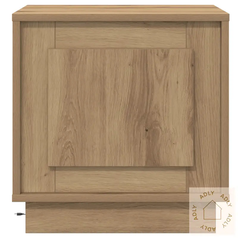 Nattbord Med Led Lys 2 Stk Artisan Eik 44X34,5X45 Cm