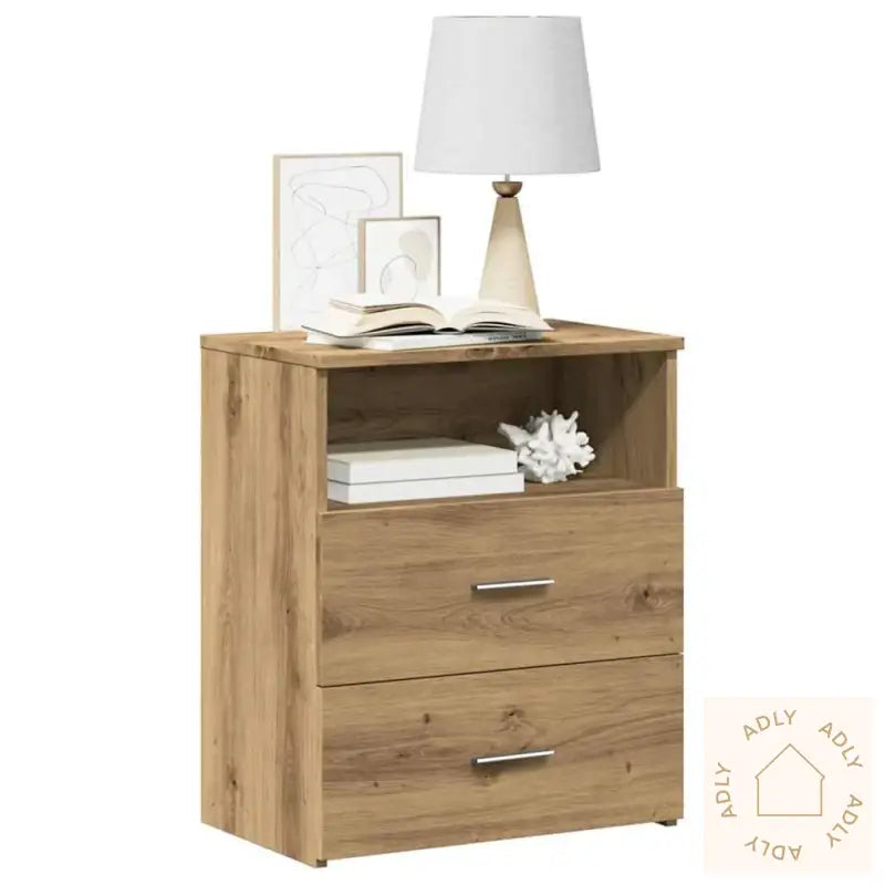 Nattbord 2 Stk Artisan Eik 50X32X60 Cm Konstruert Tre