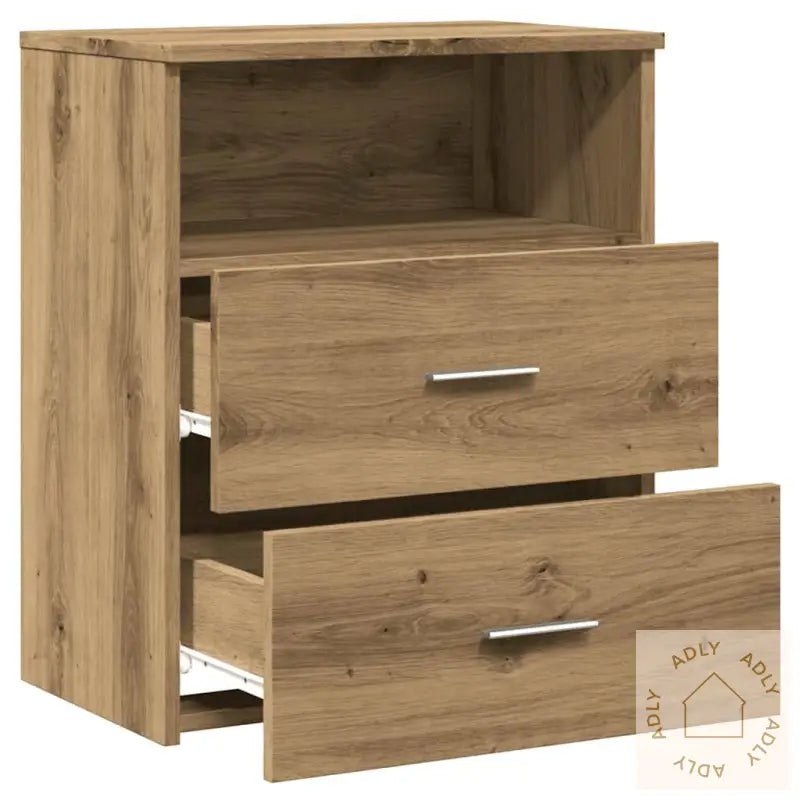 Nattbord 2 Stk Artisan Eik 50X32X60 Cm Konstruert Tre