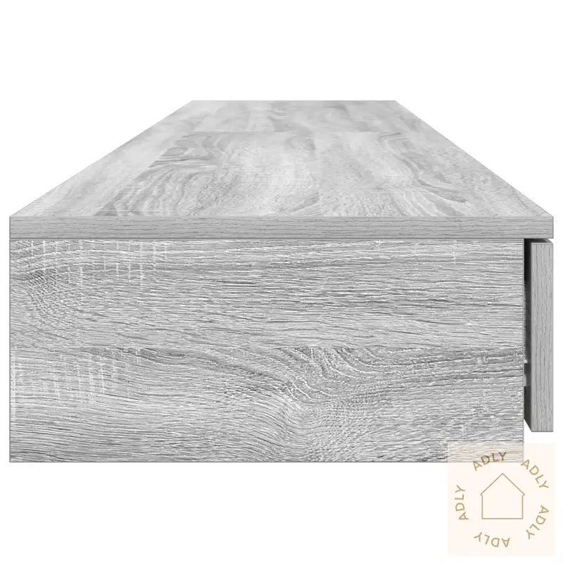 Sengeskuffer Grå Sonoma 200X36,5X16,5 Cm Konstruert Tre