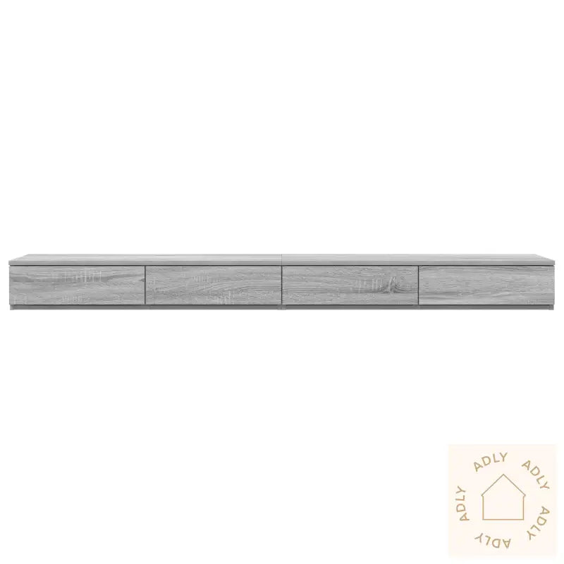 Sengeskuffer Grå Sonoma 200X36,5X16,5 Cm Konstruert Tre