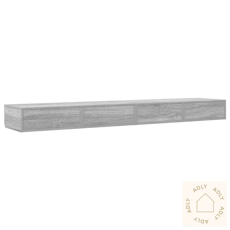 Sengeskuffer Grå Sonoma 200X36,5X16,5 Cm Konstruert Tre