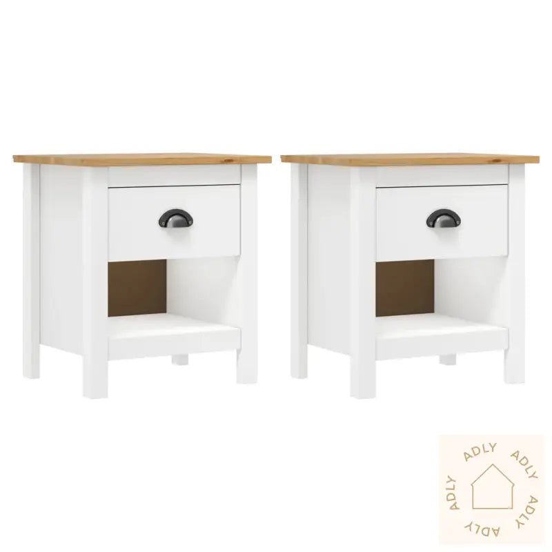 Nattbord 2 Stk Hill 46X35X49,5 Cm Heltre Furu