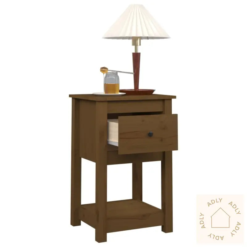 Nattbord 2 Stk Honningbrun 40X35X61 Cm Heltre Furu