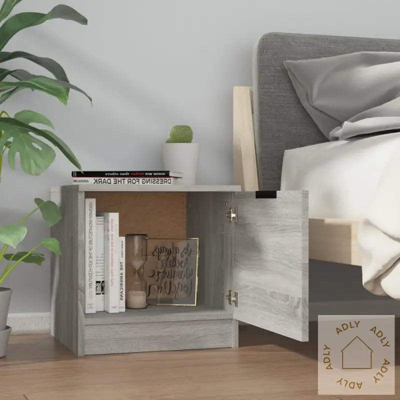 Nattbord 2 Stk Grå Sonoma 40X39X40 Cm