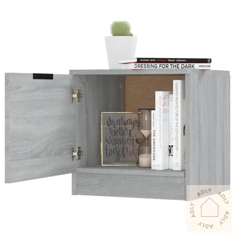 Nattbord 2 Stk Grå Sonoma 40X39X40 Cm