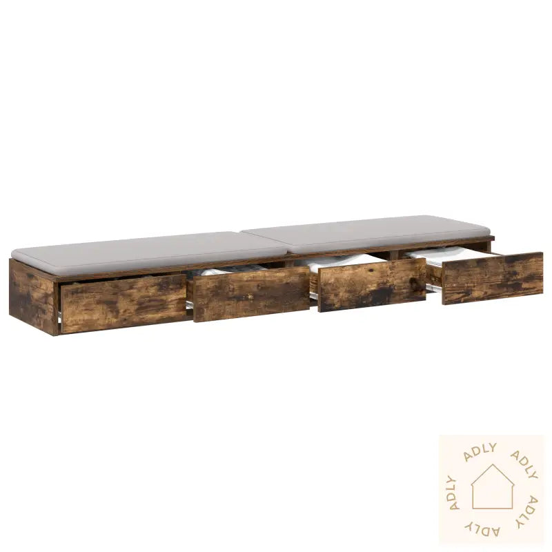 Sengeskuffer Røkt Eik 150X36,5X16,5 Cm Laget Av Tre