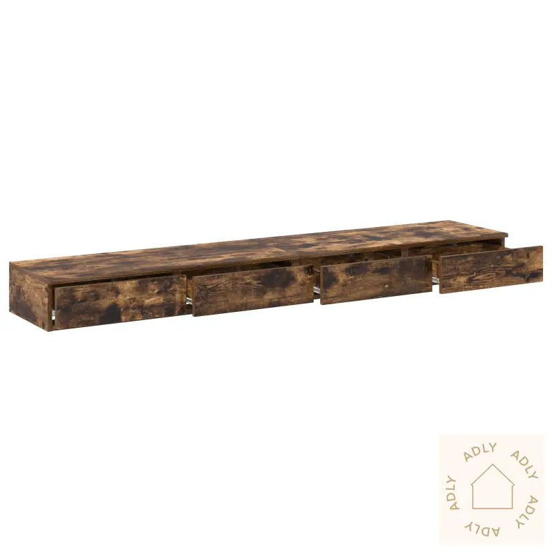 Bedskuffer Røkt Eik 200X36,5X16,5 Cm Lagerentert Tre