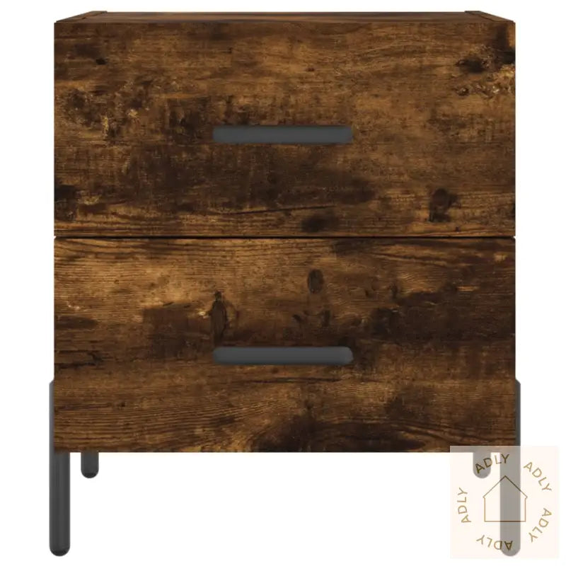 Nattbord Røkt Eik 40X35X47,5 Cm Konstruert Tre