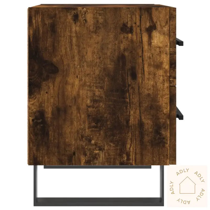 Nattbord Røkt Eik 40X35X47,5 Cm Konstruert Tre