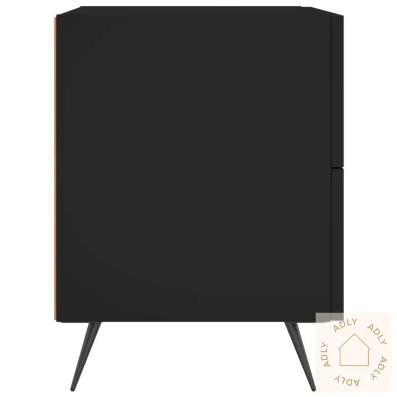 Nattbord 2 Stk Svart 40X35X47,5 Cm Konstruert Tre
