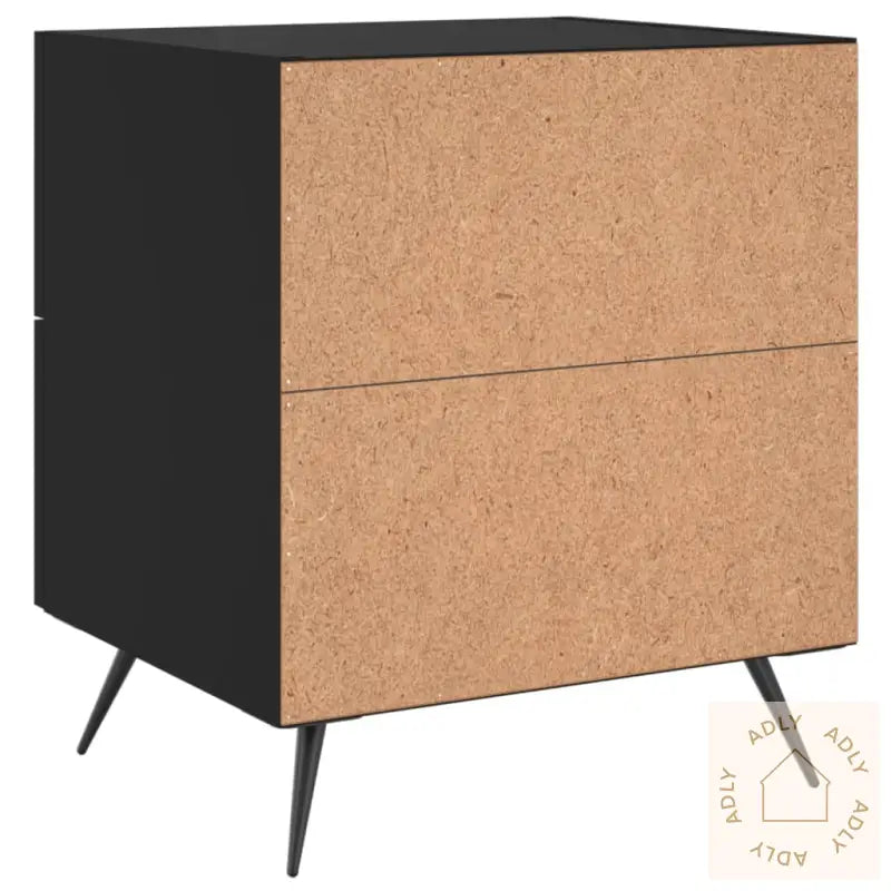 Nattbord 2 Stk Svart 40X35X47,5 Cm Konstruert Tre