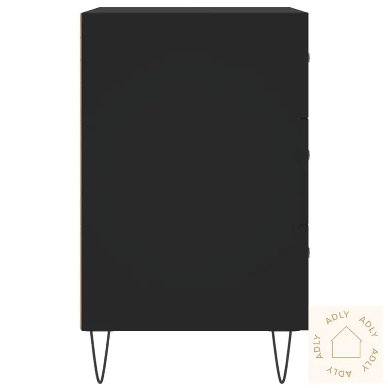Nattbord Svart 40X40X66 Cm Konstruert Tre
