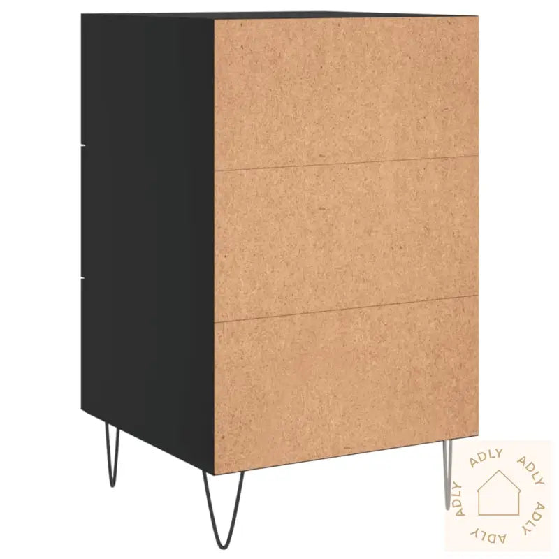 Nattbord Svart 40X40X66 Cm Konstruert Tre