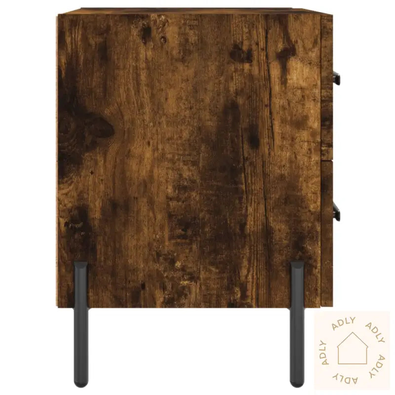 Nattbord Røkt Eik 40X35X47,5 Cm Konstruert Tre