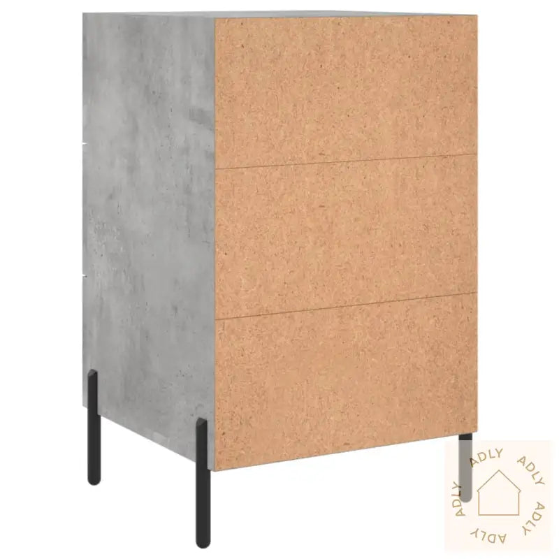 Nattbord Betonggrå 40X40X66 Cm Konstruert Tre